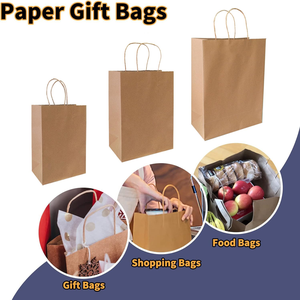 Bolsa de Papel Kraft Reciclable Ecológica Personalizada con Asas de Cuerda de Algodón, Impresión Flexográfica, Estilo Clásico para Comida para Llevar de Restaurantes - Product Image 3