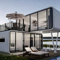 Maison Capsule Apple Moderne et Luxueuse Abordable, Maison Mobile de 20 pieds avec Salle de Bain, Étanche et Alimentée par Panneaux Solaires