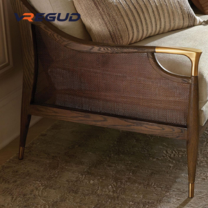 <span class=keywords><strong>Fisher</strong></span> Luxury Modern Design RH Sofás tapizados de tela para todo tipo de clima con patas de madera maciza de estilo americano para hoteles y clubes - Product Image 4