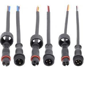 Auhua Produsen Barang Spot 2 Pin M12 Pvc Dibentuk Pria Wanita Tahan Air Konektor Kabel IP65 - Product Image 1