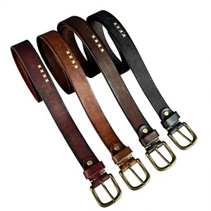 Hot Selling BS INTERNATIONAL Men's Genuine Cow Hide Leather Belts Pin Buckle Eco-Friendly Vintage Style <b>Black</b> <b>Polish</b> 100% - Product Image 5