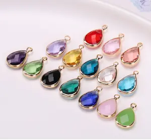 Water Drop Shape Charms Water Drop Crystal Pendants Findings for Necklace Bracelet Anklet Earring Hair Ornaments Jewelry DIY