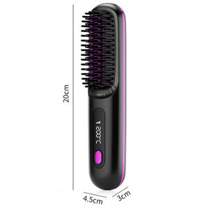แปรงหวีผมเซรามิกใช้ความร้อนด้วยไฟฟ้าหวีนวดไฟฟ้าแบบพกพา2024เสียบ USB - Product Image 5
