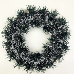 Mới mùa thu Vòng hoa nhựa trang trí vòng hoa hoa giáng sinh vòng hoa với nơ đỏ - Product Image 3