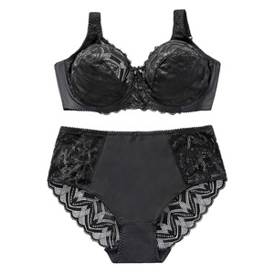 BEIZHI nuovo Design <span class=keywords><strong>con</strong></span> <span class=keywords><strong>ferretto</strong></span> Plus Size set di reggiseni e mutandine da donna trasparenti in pizzo Sexy di lusso - Product Image 4