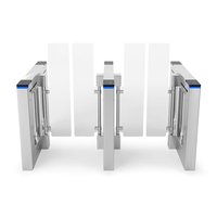Portillon pivotant pour salle de sport avec système de contrôle d'accès par code QR et reconnaissance faciale, moteur sans balais, protection IP55, anti-collision