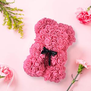 Orsetto di <span class=keywords><strong>Rose</strong></span> Fai da Te da 25 cm <span class=keywords><strong>con</strong></span> Scatola <span class=keywords><strong>Orso</strong></span> di Fiori Artificiali in PE Regali di San Valentino per Fidanzata Donna Moglie Festa della Mamma - Product Image 2