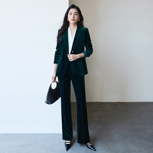 Abito in <span class=keywords><strong>Velluto</strong></span> da <span class=keywords><strong>Donna</strong></span>, Elegante e Raffinato per Autunno e Inverno, Stile Dea, per Reception di Saloni di Bellezza - Product Image 3
