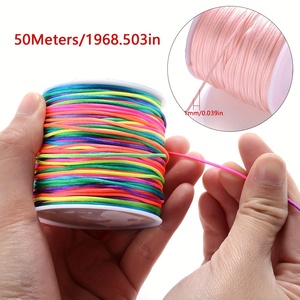 En gros 1mm Soie Macramé Cordons <span class=keywords><strong>Fil</strong></span> pour Bricolage Perles Tressage Bracelet Collier Fabrication de Bijoux À La Main Artisanat Fournitures - Product Image 5