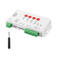 Contrôleur LED WS1903 WS2811 16703 T1000S WS2813 avec télécommande, 2048 pixels, carte SD programmable, DC5-24V, garantie 1 an, facile à utiliser