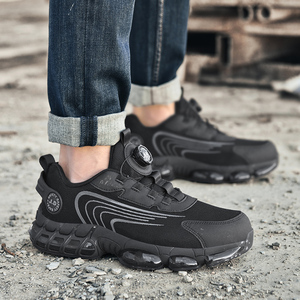 Chaussures <span class=keywords><strong>de</strong></span> travail industrielles au design moderne avec bouton rotatif, tige en toile tricotée, <span class=keywords><strong>semelle</strong></span> en caoutchouc, idéales pour l'hiver - Product Image 3