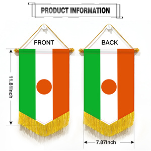 Wholesale Mini Pennant Car Flags Niger Wall Decor <b>Small</b> <b>Ornaments</b> Hanging Digital Printing Satin Material - Product Image 5