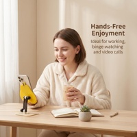 Support de bureau flexible en acrylique pour téléphone et tablette, réglable en hauteur et en angle, base antidérapante, vente en gros d'usine