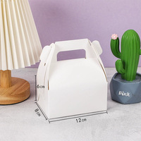 Boîte à gâteau en papier kraft réutilisable en stock, pour mousse et pâtisserie, emballage portable à emporter et pour la pâtisserie