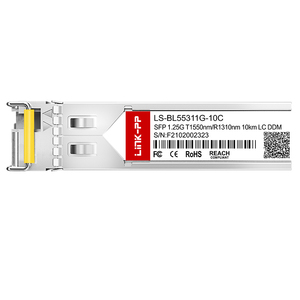 Cisco GLC-BX-10D Compatible SMF 1550nm-TX/1310nm-RX WDM BiDi SFP 1.25G 10km Single Mode Optical Transceiver Module - Product Image 3
