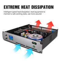 Profesyonel 2 kanallı çıkış güç amplifikatörü hoparlör Hifi Metal kabuk AMP