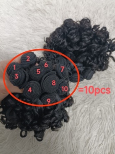 Extensions de cheveux Letsfly Fumi, 12 pouces, naturelles, douces, vierges, 100% cheveux humains, boucles lâches, 20 pièces, 400 grammes, pour femmes noires, vente en gros - Product Image 2