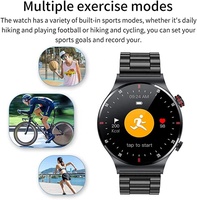 Reloj Inteligente Deportivo de Acero Inoxidable con Monitor de Ritmo Cardíaco y Sueño, Pantalla IPS, Reloj de Fitness