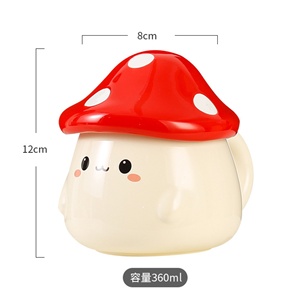 Lelyi <span class=keywords><strong>Tasse</strong></span> en céramique de <span class=keywords><strong>champignon</strong></span> en porcelaine écologique <span class=keywords><strong>Tasse</strong></span> à eau mignonne pour la maison et le bureau pour le thé Emballage personnalisable de haute beauté - Product Image 6