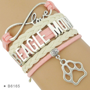 Fábrica personalizada Infinity <span class=keywords><strong>Love</strong></span> Dog Mom Charm Pulseras King Charles <span class=keywords><strong>Beagle</strong></span> Border Collie Frenchie Pointer para - Product Image 4