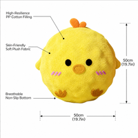 Jouet pour chien résistant aux morsures, peluche de dessin animé, balle qui couine et rebondit, nettoyage des dents, gadget d'entretenissement pour chiot, accessoire pour animaux de compagnie