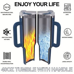 Vaso Personalizado con Logotipo, 40 oz, Gran Capacidad, Aislamiento al Vacío, Aprobado por la FDA, No Tóxico, Antiderrames, para Gimnasio, Camping, Viajes Diarios - Product Image 5