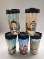Taza de Viaje de Plástico Aislada de 12 oz con Inserto de Papel Termo Cambiable