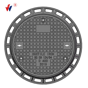 하수도 커버 C250 EN124 원형 GGG 500-7 맞춤형 가능 연성 주철 맨홀 커버 잠금 커버 및 프레임 - Product Image 1