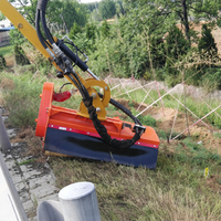 Peralatan Pertanian Kubota, Aksesoris Flail untuk Mini Excavator, Mesin Pemotong Rumput / Mesin Pemotong Rumput Flail untuk Excavator 3-6 Ton, Tersedia 1 Set Mesin 2 Tak 4 Cm
