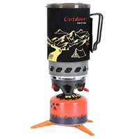 1.4L Camping Stove Cooking System、Propane Burner Outdoor Hiking Backpacking Camp Stove、Portable Gas Stove Burner