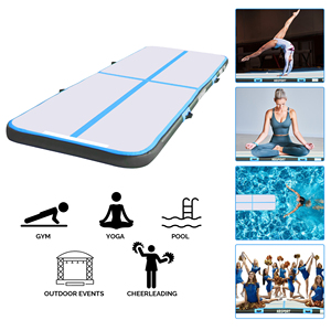Piste d'air gonflable pour gymnastique et tumbling sportif, avec rouleau en mousse - Product Image 3