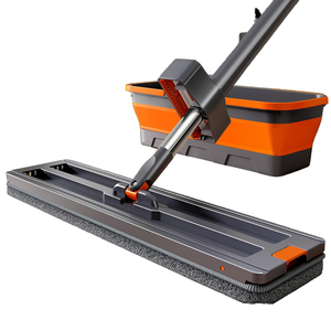 <span class=keywords><strong>Mop</strong></span> lau nhà bằng sợi microfiber cao cấp 45cm, đầu lau kép, nhẹ, độ bền cao, cán inox, khả năng khử nước 90%-100% - Product Image 1