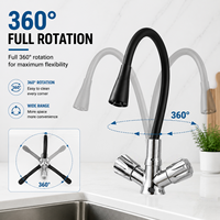 Robinet de cuisine en cuivre de qualité supérieure, design flexible, avec logo personnalisé, marque de créateur, qualité hôtelière, avec cartouche en céramique, modèle 2026