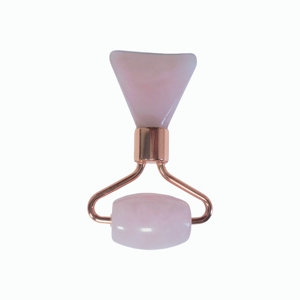 Rodillo Facial Mini de Cuarzo Rosa con Mango en Forma de Cola de Pez, Herramientas de Belleza, Venta al Por Mayor con Logotipo Personalizado - Product Image 1
