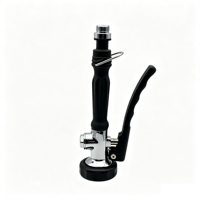 Robinet de pré-évier avec poignée en nylon noir et levier chromé, buse de pulvérisation haute pression pour tuyau de robinet de cuisine commerciale