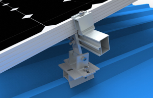 Instalación de alta rigidez sin penetración Sistema de montaje de techo de metal Soportes solares Klip-lok - Product Image 2