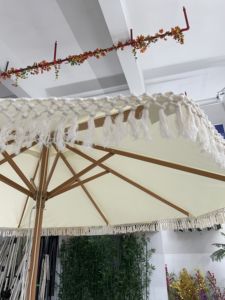 Parasol de plage à mât central en promotion, motif floral pour mariage, décoration personnalisée, impression géante, fixation murale extérieure - Product Image 4