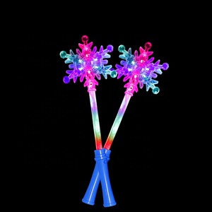 2024 phổ biến ánh sáng lên đồ chơi nhấp nháy Wands với bông tuyết dính cho trẻ em 36cm dẫn phát sáng ma thuật Wands Gậy cho bữa tiệc giáng sinh - Product Image 2