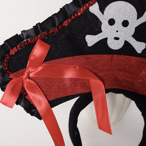 Set di Accessori per Costume da Pirata con Motivo a Teschio e Decorazioni in Paillettes, per Feste a Tema, Cosplay, Travestimenti di Halloween, Fascia per Capelli da Pirata - Product Image 3