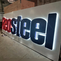Enseigne LED personnalisée pour les entreprises, enseigne publicitaire rétroéclairée et éclairée par l'avant avec lettres en relief pour les bars, les bureaux, les magasins
