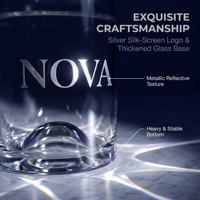 Diffuseur de parfum sans flamme NOVA Luxury |   Diffuseur d'ambiance en verre 200 ml, écologique, sans alcool, longue durée, disponible en OEM et ODM