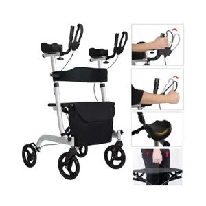 Lichtgewicht Opvouwbare Aluminium Rollator Walker Met Seat Voor Ouderen