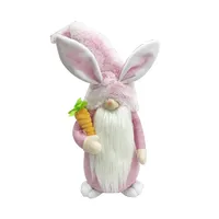 ของตกแต่งงานปาร์ตี้ยัดไส้ผ้าอีสเตอร์ Gnome Rabbit ตุ๊กตากระต่ายขนาดเล็ก