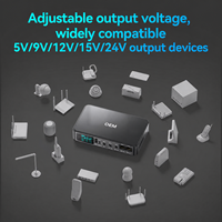 Mini onduleur DC AD2P 18000mAh avec chargeur CA pour routeur WiFi, caméra CCTV, batterie de secours POE, alimentation avec écran LCD