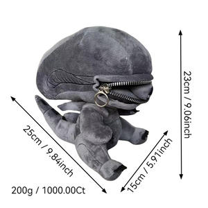 Peluches de Xenomorfo Híbrido Humanoide, Muñeco de Peluche de Alienígena de Nave Mortífera, Cojín de Peluche de Dibujos Animados de Anime, Cojín Personalizado de Fábrica Barato - Product Image 6