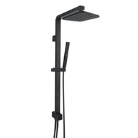 Ensemble de douche intelligent en acier inoxydable avec pommeau de pluie, design encastré au plafond, noir