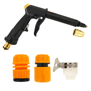 Pistola de Pulverización Neumática de 5 Patrones, Pistola de Agua de Alta Presión, Juego de Lavado de Autos, Cuerpo de Plástico Negro con Frente Recubierto de Cobre para Garaje - Product Image 3