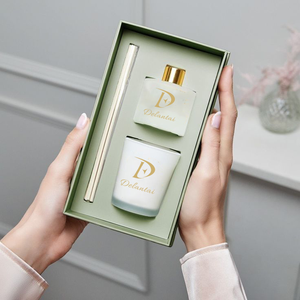 Di lusso Private Label Reed <span class=keywords><strong>diffusore</strong></span> e candele profumate Set regalo con forte profumo personalizzato per auto di casa - Product Image 1