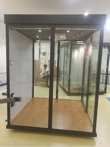 Salle de <span class=keywords><strong>réunion</strong></span> insonorisée mobile 220*220*220cm pour bureau, exposition, isolation phonique, studio de musique, webcasting, cabine téléphonique OEM - Product Image 5