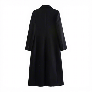 KAR&OT ZA 2024 Cappotto Invernale in Pelle di Pesce Vintage Intrecciato Casual da Donna con Chiusura a Bottone Singolo in Eco-Poliestere 100% - Product Image 1